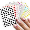 8 Sheets Heart Love Nail Art Stickers Decals 3D Self-Adhesive Nail Art Stickers Heart Love Nail Art Decorations Stars Decals Manicure Accessories (Heart)