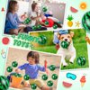 Watermelon Stress Ball Bulk, 10Pcs Watermelon Ball Mini Watermelon Beach Ball Watermelon Toy Foam PU Balls for Childrens Adults Party Decoration