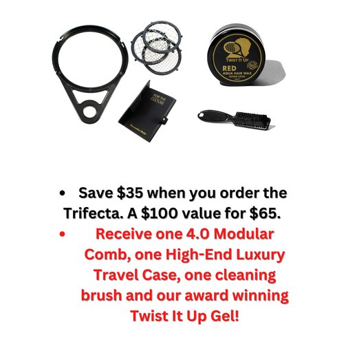 Twist It Up Comb 4.0 Modular Comb (4.0 Modular Comb) - Alternative to Hair Sponges for Black Men Curls and Sponge for Hair, Tennis Racket for Hair Twist Comb
