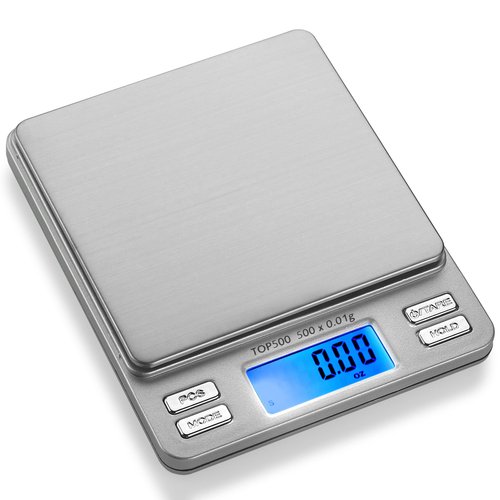Smart Weigh Digital Pro Pocket Scale 500g x 0.01 Grams Precise Weighing Professional Weight Food Ounces & Grams Mini Kitchen Jewelry Portable Herb Pocket Scale, Hold and Counting Function Back-Lit LCD
