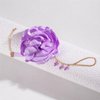 ROCTADA Flower Crown, Purple Fairy Headpiece Renaissance Accessories, Handmade Wedding Bridal Baby Shower Party Decorations Including bracelet