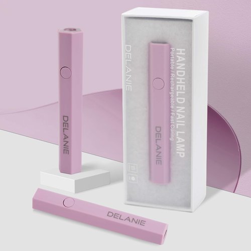 Delanie Handheld UV Light for Gel Nails, Rechargeable Portable Cordless Mini UV LED Nail Lamp Small Nail Dryer Curing Light for Gel Nail, Purple