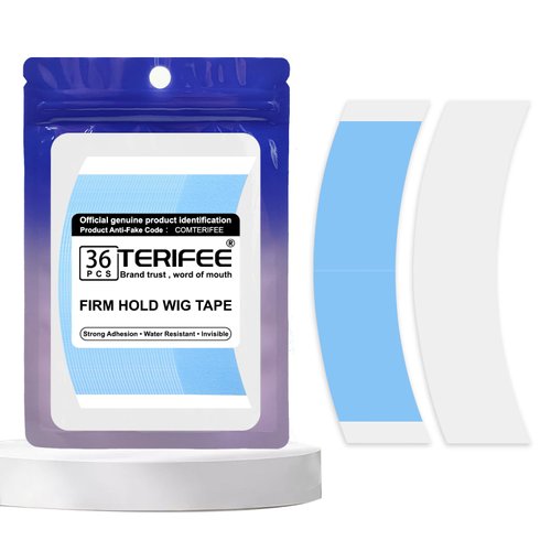 TERIFEE Lace Wig Tape Double Sided Wig Tape for Lace Wigs 36PCS Strong Adhesion, Waterproof, Ultra Invisible Hold Lace Tape for Front Lace Wigs Toupee Hairpiece