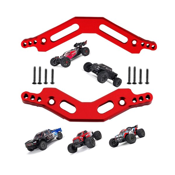 RCMYou Aluminum Front Rear Shock Tower Upgrades Part for 1/10 Arrma Senton/Granite,1/10 Outcast/Kraton 4S BLX 4WD,Red
