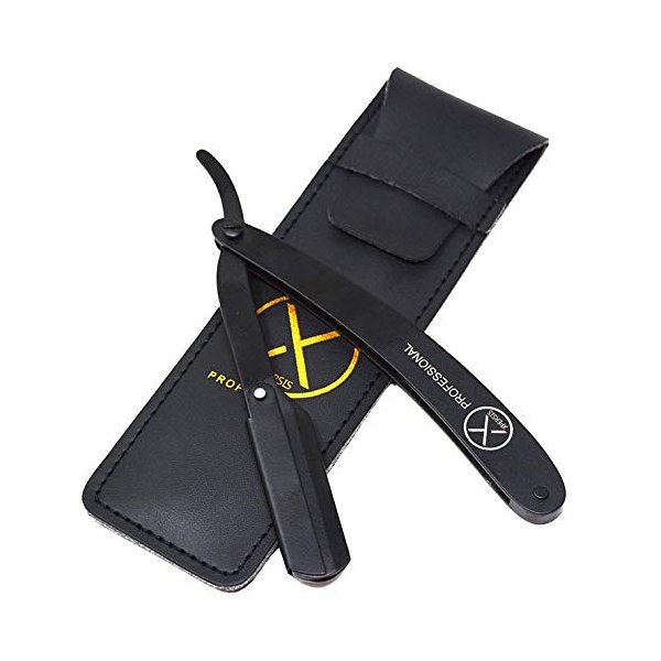 XPERSIS PRO 001 Professional Black Straight Edge Razor - For Barbers, Salons, and Hair Enthusiasts