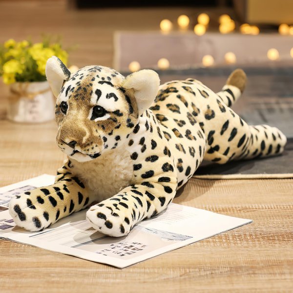 Gisqis Cheetah Stuffed Animal, 24" Leopard Stuffed Animal Cheetah Stuffy Leopard Plush Toys Cute Safari Realistic Stuffed Animals Jaguar Plush Birthday Valentine Gift for Girls Boys