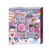 Tokidas Kids Makeup Sets Funny Makeup Playing Glow in The Dark Press on Nails Eyeshadow Blush Lip Stick Gem Stickers Kids Toys for Birthday Gifts