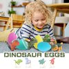 ZOHANINDL 5.12" Dinosaur Egg Toy 4Pack, Exquisitely Carved Dinosaur Figures, Dinosaur Collectibles, Easter Eggs, Suitable for Boys and Girls and Dinosaur Party Supplies