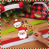 ReliThick 30 Sets Christmas Craft Bulk for Kids Christmas Coloring Crowns with Crayon Color Your Own Christmas Adjustable Paper Headband DIY Christmas Headband for Kids Xmas School Home Party Supplies