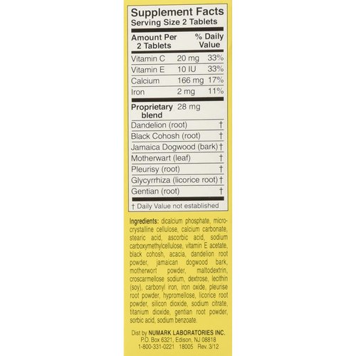 Lydia Pinkham Lydia E Pinkham Herbal Supplement - 72 Tablets (Pack of 6)