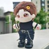 niannyyhouse 20cm Plush Doll Clothes Black Vest Pants Belt Accessories