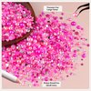 9000PCS Flatback Pearls and Rhinestones for Crafting, Dark Pink 3-10mm Resin Rhinestones and Half Pearls for Bedazzling, Nail Art and Dec with 3pcs B7000 Jewelry Glue, Tweezer and Pickup Pencil