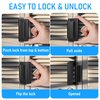 Steinwhale 3Pack Home Security Door Reinforcement Lock, Childproof Safety Door Lock Latch Inside Stopper, Add High Security to Prevent Home Unauthorized Entry, Aluminum Construction Finish Black