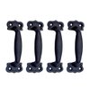 Adonai Hardware "Calno Antique Cast Iron Cabinet Pull Handles for Vintage Wooden Barn Doors, Trays, Closets, Furniture, Kitchen, Dressers, Drawers, Cupboards, Wardrobes and Sheds (Matte Black)