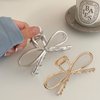 2 Pack Metal Bow Hair Claw Clips for Women 4.1 Inch Butterfly Barrette Claw Clips for Thin Thick Curly Hair Bow Hair Clips Strong Hold Jaw Clips Hair Accessories for Girls