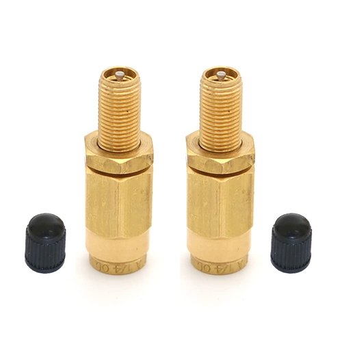 TORQUE 1/4 inch Air Inflation Schrader Valve with Push to Connect for 1/4" OD Air Line Tubing and Airbag Air Bag Suspension Fittings for Semi Truck Trailer Tractor, Dot Approved, 2 pcs (2 x TR14IV)