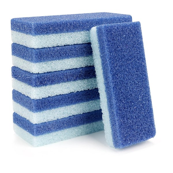 6 Pack Foot Pumice Stone for Feet Callus Remover, EWAGOA Pedicure Tools for Feet, Foot Exfoliator and Foot Scrubber Dead Skin Remover Cracked Heel Repair (6-Blue)