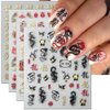 3D Black Gold Dragon Nail Art Stickers for Nail Designs Ink Dragon Nail Stickers for Women Nail Decals for Nail Art Chinese Character Mahjong Dragon Stickers for Nails Decor New Year Nail Decorations