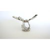 Generic Medium size silver butterfly wings metal hair claw clip jaw clip