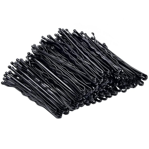 100pcs Hair Bobby Pins Black Metal Hair Pins Kit Hair Clips Secure Hold Bobby Pin Clips Accessories for Women Girls and Hairdressing Salon