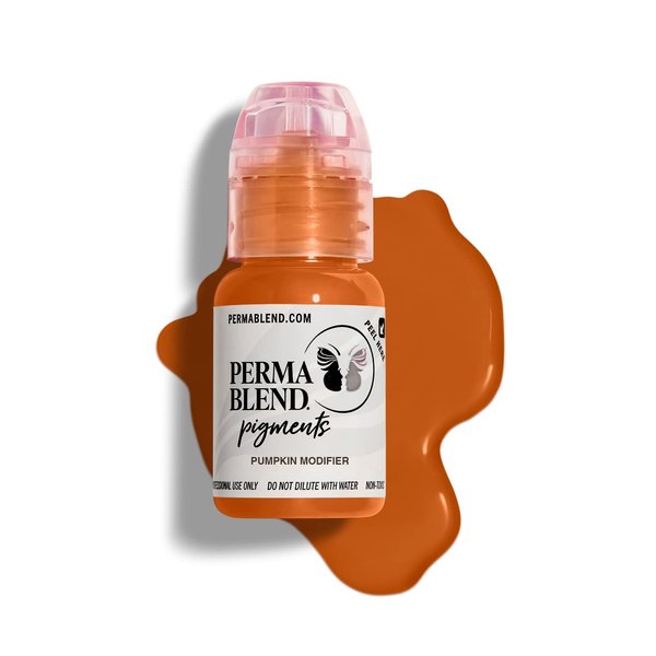 Perma Blend - Pumpkin Modifier - Microblading Ink Modifier - Professional Tattoo Ink - Orange/Yellow Tattoo Ink Makeup - Vegan (0.5 oz)