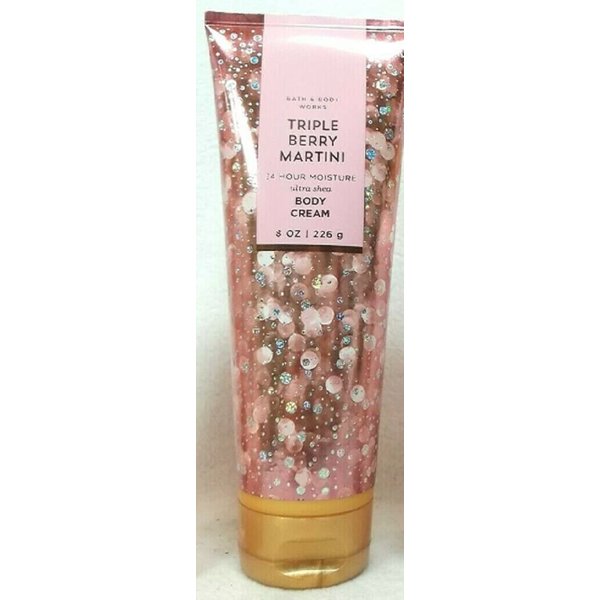Bath and Body Works Triple Berry Martini 24 Hour Moisture Ultra Shea Body Cream 8 Ounce