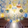 30PCS Hanukkah Decorations Hanging Swirls - Holiday Chanukah Party Supplies Favors Ceiling Decor