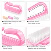 4 Pack Handle Grip Nail Brush,Hand Fingernail Scrub Cleaning Brushes for Toes and Nails Cleaner，Also Suitable For Bathroom, Shower, Kitchen, Carpet, Floor, Bathtub, Etc