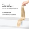 HOTBANANA Tape in Hair Extensions, 18 Inch Tape in Hair Extensions Human Hair 20pcs 50g Light Blonde Highlighted Golden Blonde Balayage (Ash Tone) Tape Hair Extensions Straight Tape in Extensions