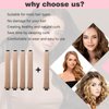 Heatless Hair Curlers Curling Set Overnight Blowout Curls Rods No Heat Self Curling Rods Hair Rollers Set for Fine Thin Long Hair Heatless Curl Silk Hair Wrap（4 +1 Rods) (3 Rods Beige, 11 IN)