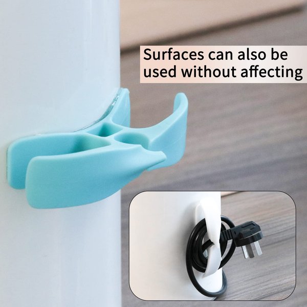 Cord Organizer for Kitchen Appliances - Upgraded Adhesive Cord Winder Wrapper Holder Cable Organizer for Small Appliances, Coffee Makers, Mixer, Pressure Cookers and Air Fryers (Black+Grey, 6 Pack)