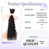 Pre-Divided Human Braiding Hair for Boho Braids Water Deep Wave Human Hair Bulk for Braiding Curly Human Hair for Boho Locs Boho Crochet Braids Human Hair Extensions (1B, 16"-80Strands)