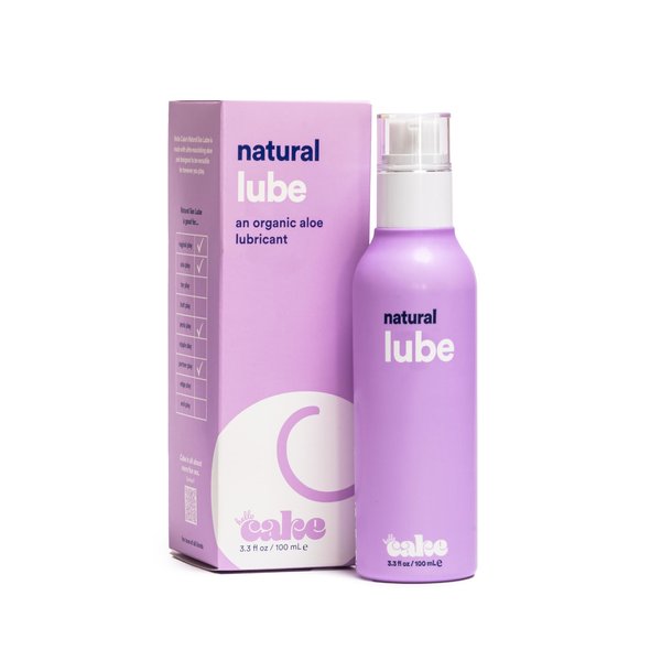 Hello Cake Natural Lube - Aloe-Based Organic Personal Lubricant - Hydrating, Hypoallergenic, pH-Balanced, Non-Sticky, Condom Compatible, for Men, Women, & Couples, 3.3 fl oz