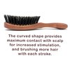 100% Pure Calcutta Wild Boar Bristle Hair Brush, Calcutta Max for Thick or Long Hair, Gentle, Extra Stiff Natural Bristles, Dark Maple Wood Handle, Made in Europe