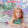 SuPoo Mermaid Birthday Crown and Sash Mermaid Birthday Decorations Mermaid Tail Birthday Headband Princess Tiara Seashell Birthday Girl Crown Little Mermaid Party Decorations Outfits Hair Accessories