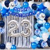 23rd Birthday Party Decoration Blue for Him, Happy Birthday Banner Blue Number 23 Birthday Star Foil Balloons Latex Confetti Balloons for Men Him 23 Years Old Birthday Supplies(23rd)
