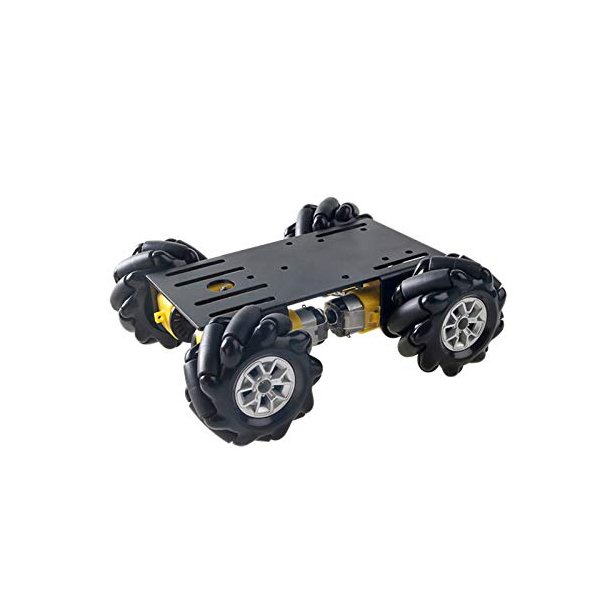 SZDoit Premium 4WD Mecanum Wheel Car Chassis MC100 with Metal Frame, 4pcs TT DC Motor, 60mm Mecanum Wheels, AI ROS Robotic Model for Arduino/Raspberry Pie, Teens Science STEAM Education Platform Kit