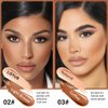 evpct 4 Color Contour Stick Makeup Set Concealer Bronzer Stick Cream Contour Palette Contour Contouring Makeup Kit for Beginner Face Highlighter Makeup Stick Liquid Contour contorno maquillaje 02+03