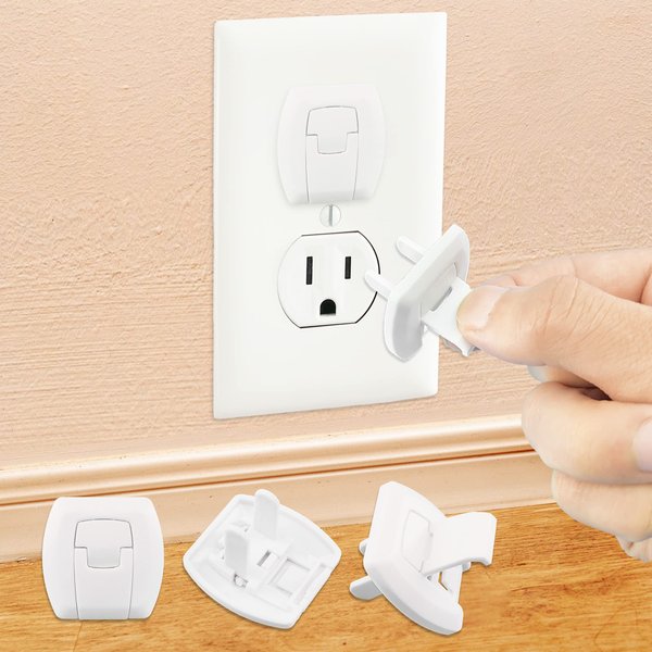 Outlet Covers Baby Proofing（32 Pack）with Hidden Pull Handle Child Safety Socket Cover Electric Power Plug Covers Protector Caps