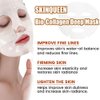 SKINQUEEN Bio-Collagen Deep Mask, Bio Collagen Face Mask, Pure Collagen Films Korean Deep Hydrating Firming Overnight Hydrogel Mask, Improve Moistur, Elasticity and Wrinkle (6Pcs)
