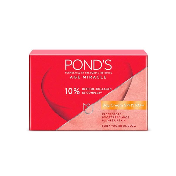 Pond's Age Miracle | For Youthful Glow Day Cream | With 10% Retinol - Collagen B3 Complex | 12g ( 0.42 Ounce )
