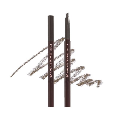 ETUDE Drawing Eye Brow #2 Gray Brown 21AD | Long-Lasting Eyebrow Pencil for Soft Textured Natural Daily Look Eyebrow Makeup | K-beauty