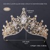Wedding Crown for Bride Rhinestone Princess tiara for Women Prom Queen Crown Pageant-Bridal Wedding Crown Women's Fashion Headbands