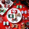 Riceshoot 18 Pcs Christmas Bow Clips Glitter Sequined Gold Silver Hair Pins Santa Snowflake Holiday Hair Accessories Xmas Tree Reindeer Bow Hair Barrettes for Women Birthday Gifts