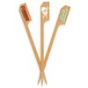 6" Custom Double-Wide Bamboo Paddle Picks – Personalized Full-Color Logo Food Picks – Eco-Friendly Skewers for Catering, Appetizers & Food Displays – 50 Pack
