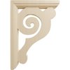 Ekena Millwork BKT01X06X08BURW Bulwark Wood Brackets, 1 1/2"W x 6"D x 8 1/2"H , Rubberwood