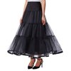 GRACE KARIN Net Bridal Crinoline Petticoat for Wedding Dress (S,Black)