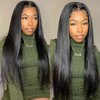 ORIGINAL QUEEN Straight Wear and Go Glueless Wigs HD 4X6 Lace Front Human Hair Wigs for Women New Upgraded No Glue Pre Cut Lace Closure Wigs Ready to Wear Pre Plucked OQ Hair 180% Density 20Inch
