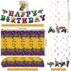 Dirt Bike Birthday Decoration, Includes Happy Birthday Banner, Cake Toppers, Hanging Swirls, Balloons, Party Gif Bags, Tablecloth, for Kids Boys Girls Motorcycle Extreme Sports Birthday Decoration