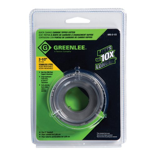 Greenlee 645-2-1/2 Hole Cutter, Stainless Steel
